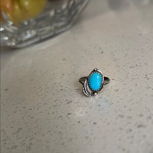 Turquoise Silver Ring size 5